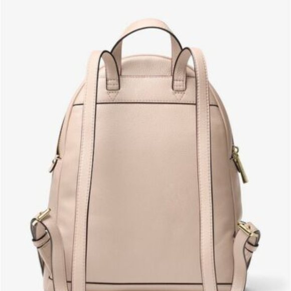 Michael Kors Rhea Zip Medium Size Backpack Soft Pink Leather New Sealed - Picture 2 of 11